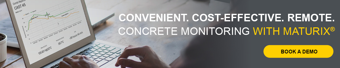 Convenient. Cost-Effective. Remote. Concrete monitoring with Maturix. Book a demo today!